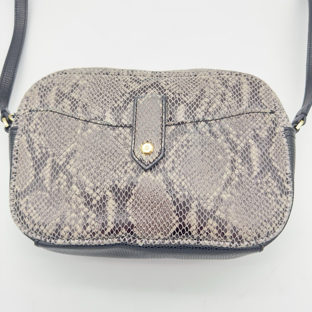GILI Genuine Leather Purse Bag Snakeskin Print Crossbody Shoulder